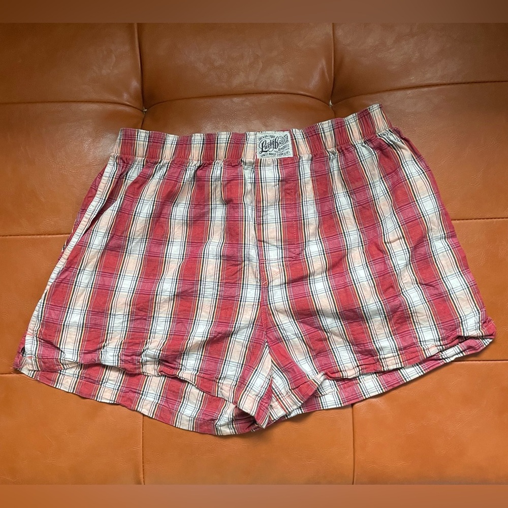 Mens Plaid Pajama Shorts